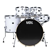 Natal Arcadia Birch White KARB-UF22-WHT w/H-AR-HP1 5 Piece Drum Set
