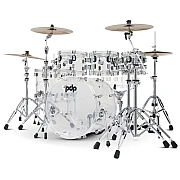 PDP Concept Acrylic 7 Piece Drum Set Clear with Chrome Hardware