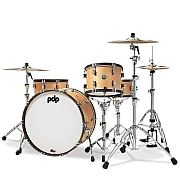 PDP Concept Maple PDCC2413NW Classic 4 Piece Drum Set with 24 inch Kick, Natural with Walnut Hoops