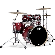 PDP Concept Maple PDCM2215RB Red To Black Sparkle Fade Lacquer 5 Piece Drum Set