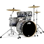 PDP Concept Maple PDCM2215SB Silver to Black Sparkle Fade Lacquer 5 Piece Drum Kit