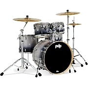 PDP Concept Maple PDCM2215SB Silver to Black Sparkle Fade Lacquer 5 Piece Drum Kit