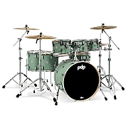PDP Concept Maple PDCM2217SF Satin Seafoam Covering 7 Piece Drum Set