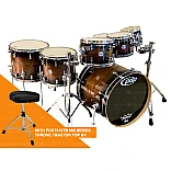 PDP Concept Maple PDCMX2217WC 7 Piece Drum Set Exotic Charcoal Burst Limited Edition
