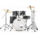 Pearl Export Exx726 SPN/C 6 Piece Drum Set, Graphite Silver Twist