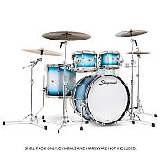 Slingerland Radio King 4 Piece Shell Pack, Blue and Silver Lacquer
