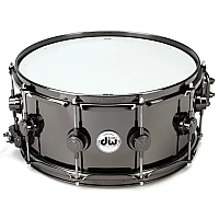 DW Collector’s DRVB6514SVN 14x6.5 inch Black Nickel Brass Snare Drum with Black Nickel Hardware