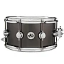 DW Collector's DRVD0713SVCBK Metal Brass 13x7 inch Snare Drum, Satin Black