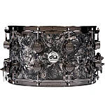 DW Collector's DRX10814SSN084 14x8 inch SSC Maple Snare Drum, Silver Abalone with Black Nickel