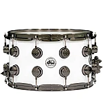 DW Collector’s DRX10814SSN090 SSC Maple 14x8 inch Snare Drum, White Crystal Black Nickel