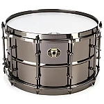 Ludwig Black Magic Universal Brass LU0814CDIR Snare Drum with Chrome Hardware