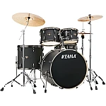 Tama Imperial Star IP52H6WBN BOB 5 Piece Drum Set with Black Hardware, Blacked Out Black