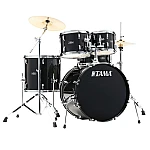 Tama Stagestar ST52H6C BNS 5 Piece Drum Set with Cymbals, Black Night Sparkle