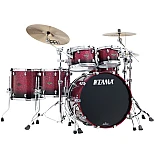 Tama Starclassic Walnut/Birch WBS52RZS MDR 6 Piece Drum Set, Molten Dark Raspberry Fade