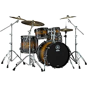 Yamaha Live Custom Hybrid Oak 5 Piece Drum Set, UZU Earth Sunburst