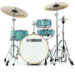 Yamaha Stage Custom Hip 5 Piece Drum Set, Matte Surf Green