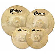 Bosphorus Gold Raw Set, 14" Raw Hi Hat , 16" Raw Crash, and  20" Raw Ride Cymbals