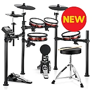 Donner DED 200 MAX Electronic Drum Set 5 Drum, 3 Cymbal with Headphone and Drum Throne