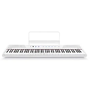 Alesis Recital 88 Key Digital Piano Keyboard with Semi Weighted Keys for Beginners, White 