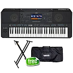 Yamaha PSR SX920 61 key Digital Arranger Keyboard with Double Stand and Softcase