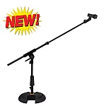 Hercules MS120B PRO Low Profile Mic Stand with Telescoping Boom 