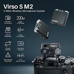 Godox Virso S M2 Wireless Lavalier Microphone System