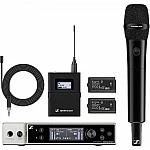 Sennheiser EW DX MKE2 Set Dual Channel Digital Wireless System w/ 2 Omni Lavalier Mic