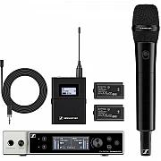 Sennheiser EW DX MKE2 Set Dual Channel Digital Wireless System w/ 2 Omni Lavalier Mic