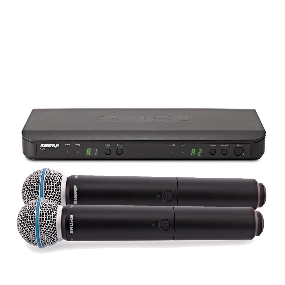 Shure BLX288 B58 Dual Handheld Wireless Microphone System Shure BLX288/B58-K3E Dual Handheld Wireless Microphone System