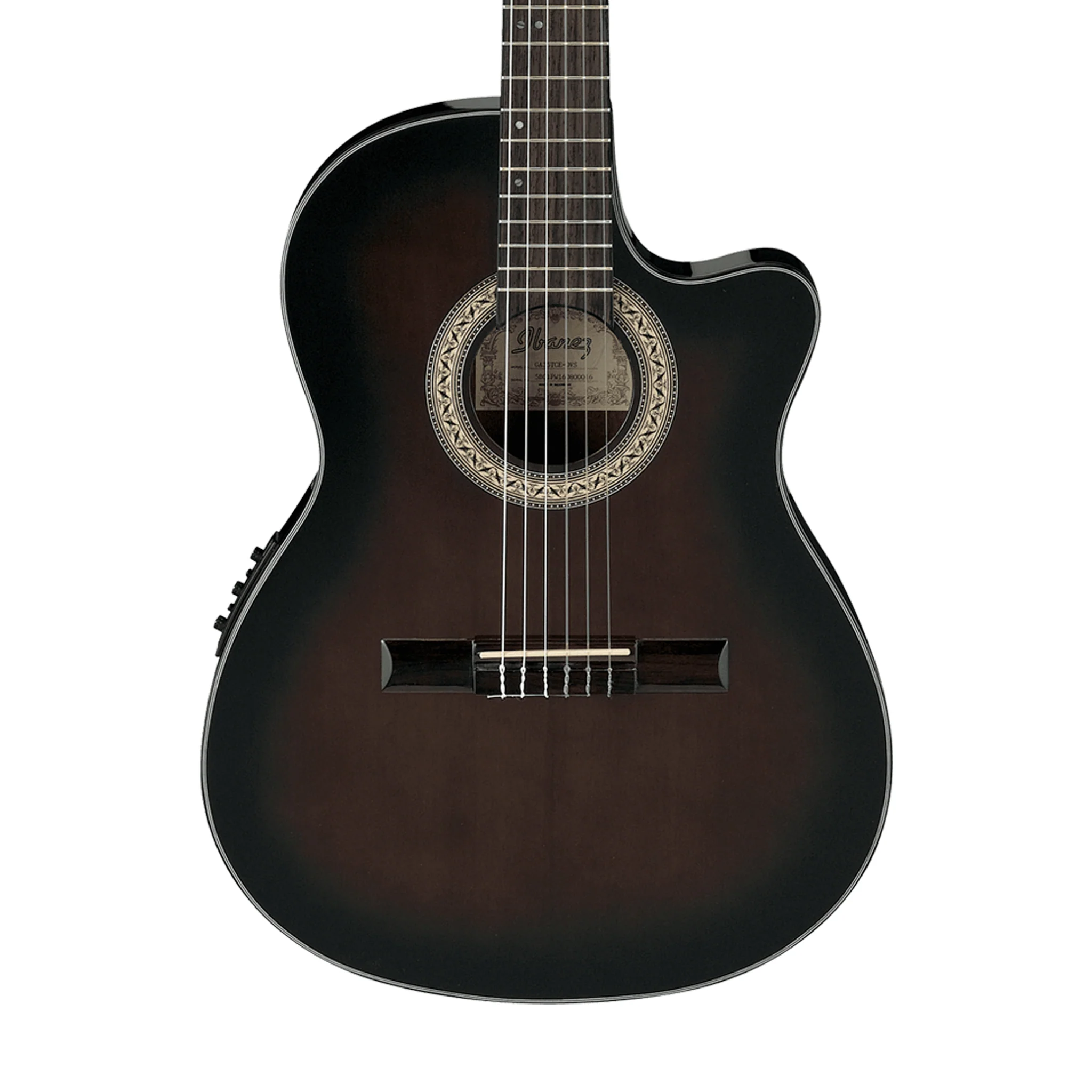Ibanez GA35TCE DVS Acoustic Electric Thin Line Classical Guitar Dark Violin Sunburst Ibanez GA35TCE DVS Acoustic Electric Thin Line Classical Guitar Dark Violin Sunburst