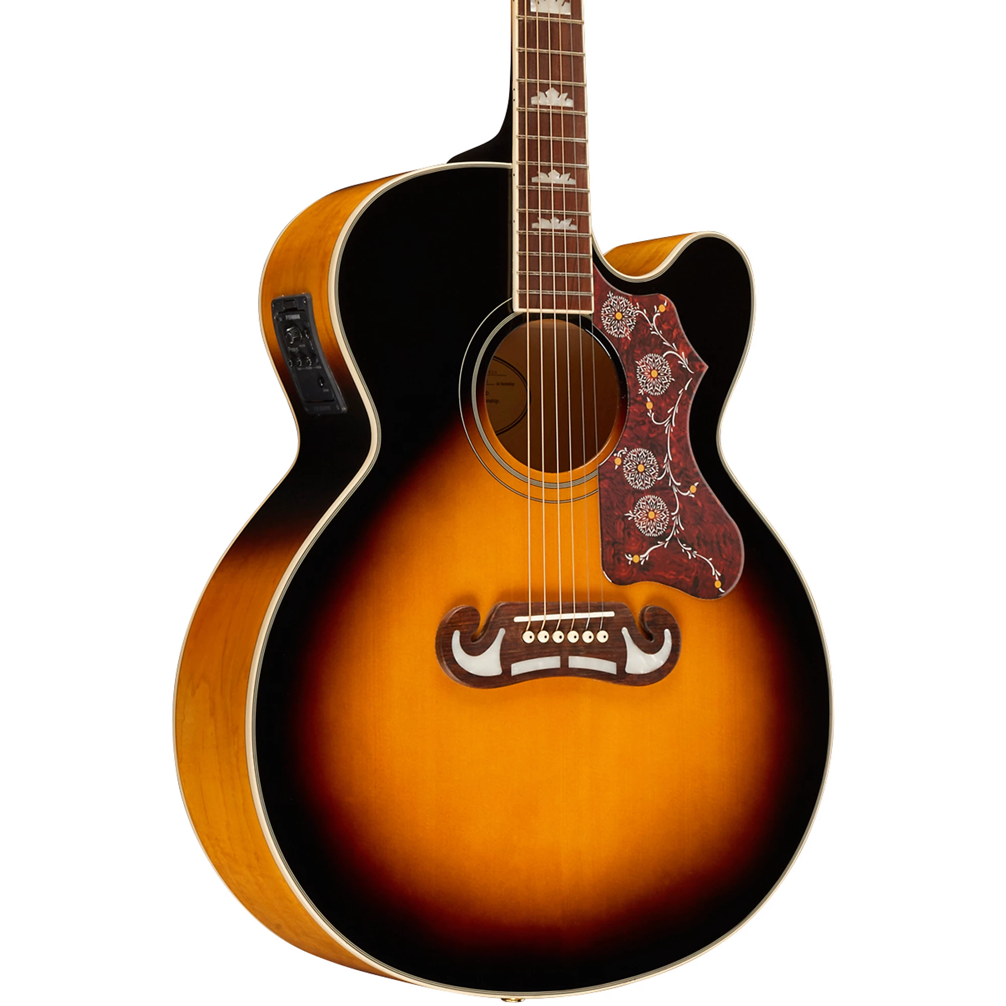 Epiphone J200EC Studio Parlor Solid Top Fishman Sonitone, Vintage Sunburst Epiphone J200EC Studio Parlor