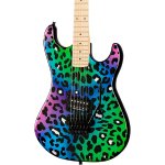 Kramer Baretta Custom Graphics Feral Cat Electric Guitar Rainbow Leopard