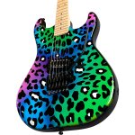 Kramer Baretta Custom Graphics Feral Cat Electric Guitar Rainbow Leopard
