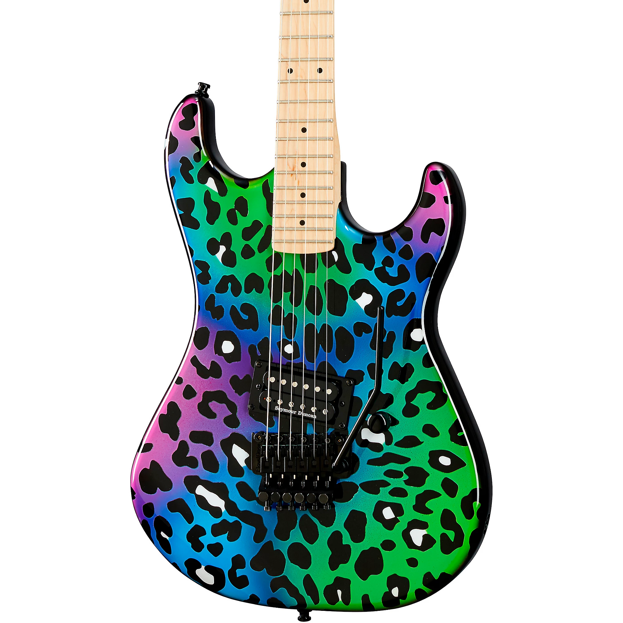 Kramer Baretta Custom Graphics Feral Cat Electric Guitar Rainbow Leopard Kramer Baretta Custom Graphics Feral Cat Electric Guitar Rainbow Leopard