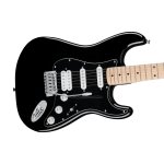 Squier FSR Affinity Series HSS Stratocaster Electric Guitar Maple FB Black