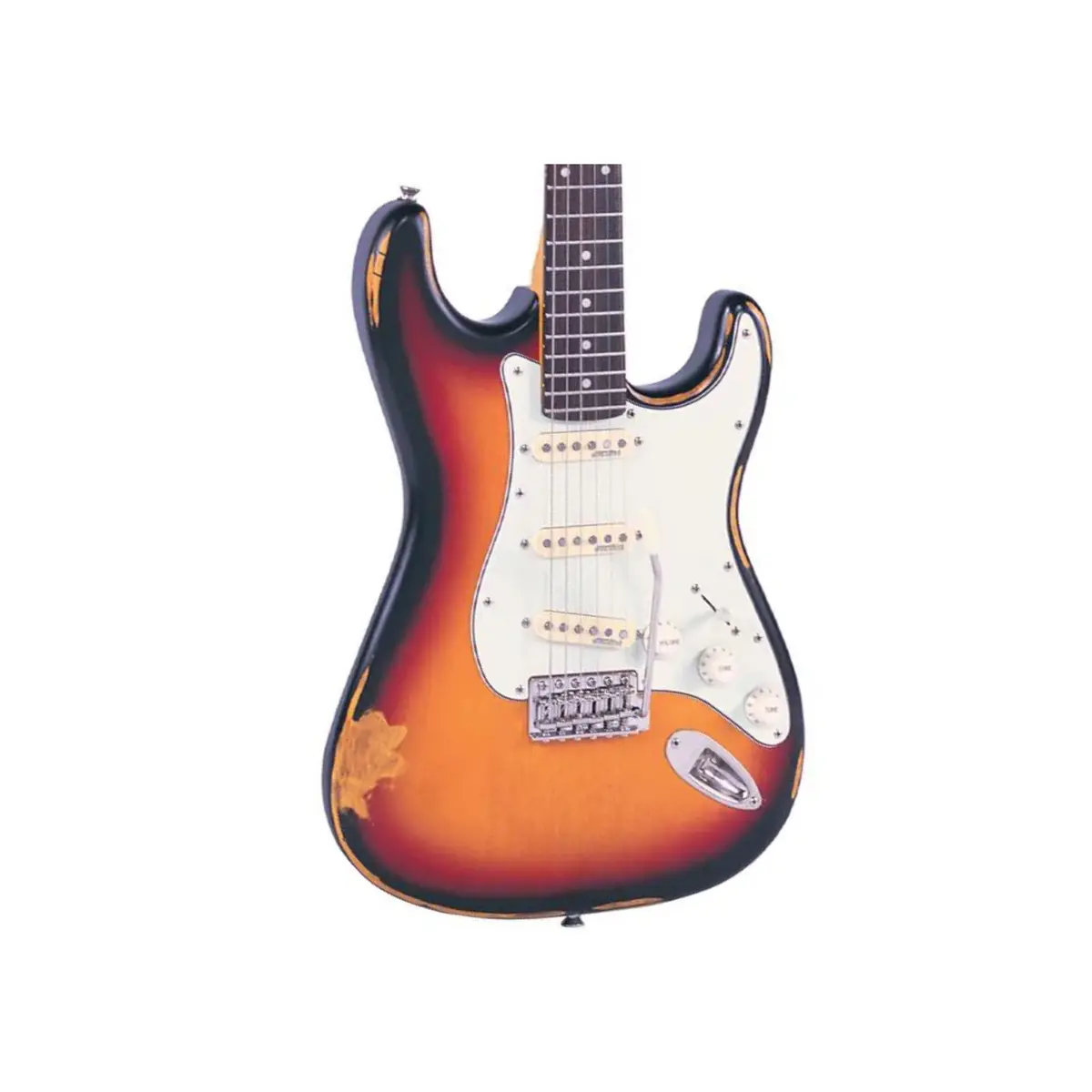 Vintage VMRSSB ICON Electric Guitar Distressed Sunburst Vintage VMRSSB ICON Electric Guitar Distressed Sunburst