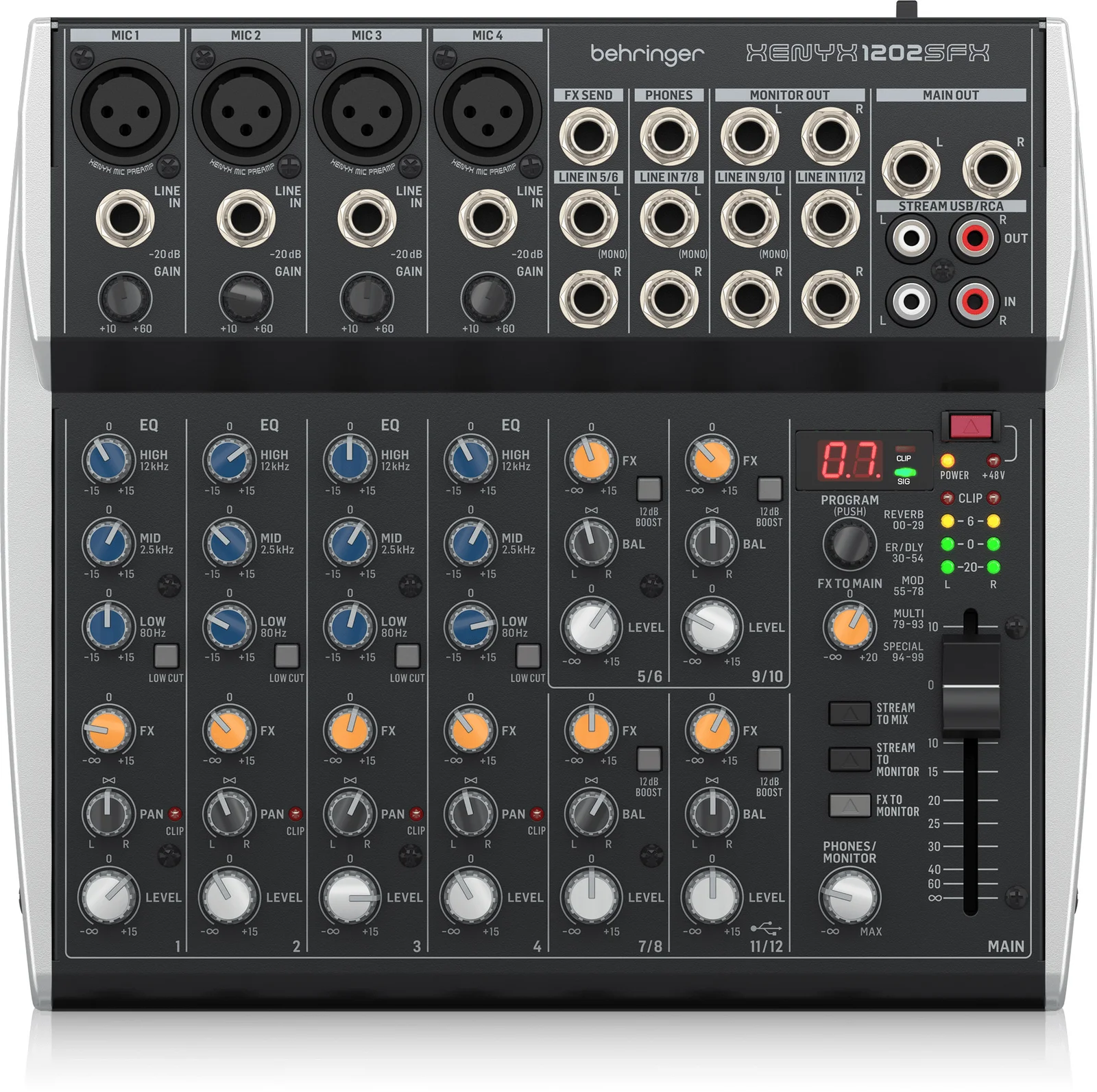 Behringer Xenyx 1202SFX 12 Input Analog Mixer Behringer Xenyx 1202SFX 12 Input Analog Mixer - Gambar 1