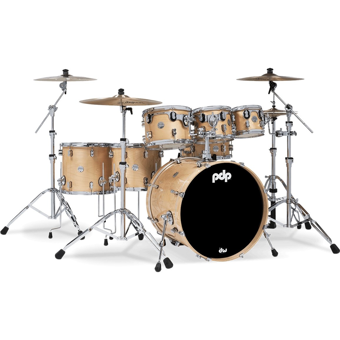 PDCM2217NA PDP Concept Maple PDCM2217NA Natural Lacquer 7 Piece Drum Kit - Gambar 1