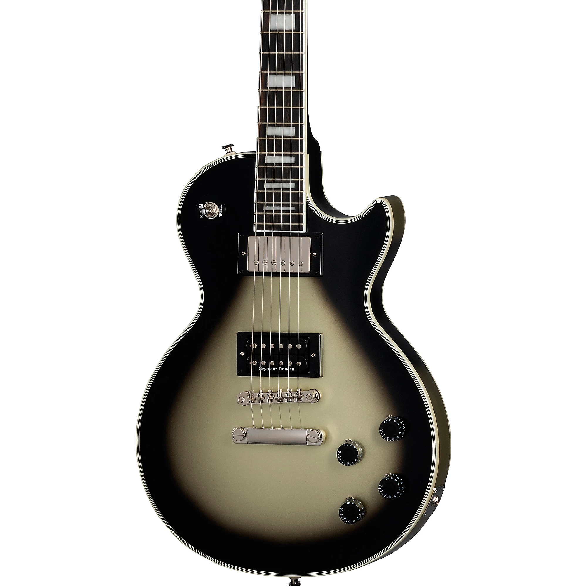 Epiphone Adam Jones Les Paul Custom Art Collection Korin Faught Sensation Electric Guitar Antique Silverburst Epiphone Adam Jones Les Paul Custom Art Collection Korin Faught Sensation Electric Guitar Antique Silverburst