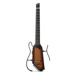 Donner HUSH C Acoustic Electric Nylon String Classical Headless Travel Guitar Sunburst