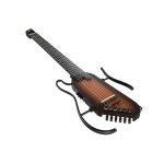 Donner HUSH C Acoustic Electric Nylon String Classical Headless Travel Guitar Sunburst