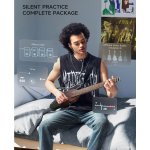 Donner HUSH I PRO Acoustic Electric Travel Guitar Kit with Sound Effects, Maillard Fade 7