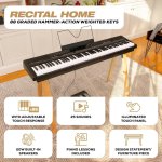 products alesis recital home 88 key digital pianos with stand black a167046