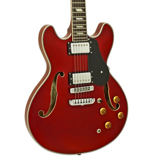 products aria pro ii ta classic semi hollow electric guitar in wine red a151869