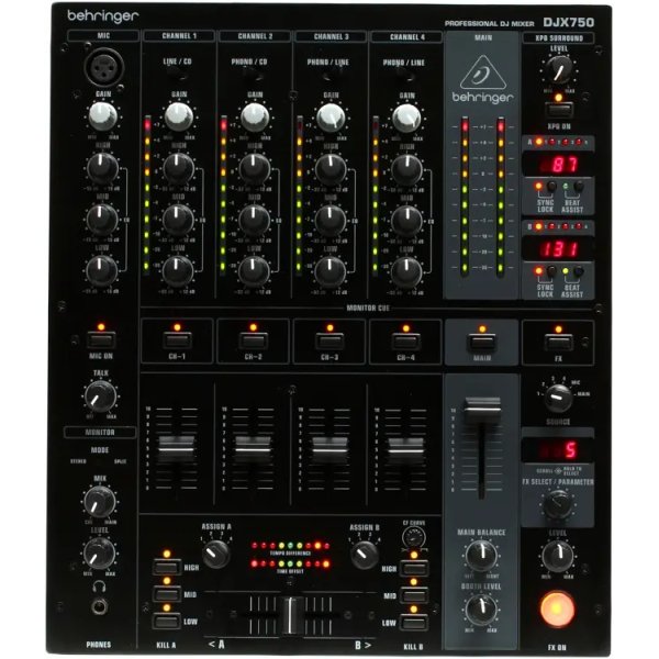 products behringer djx750 5 channel pro dj mixer a97387