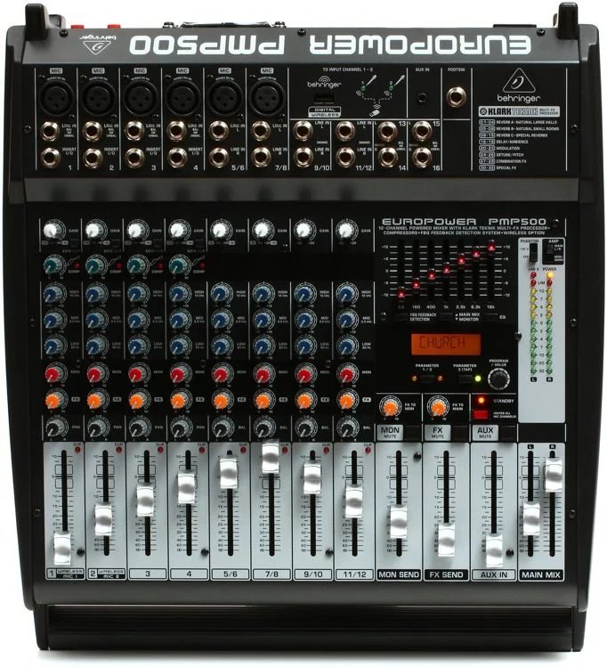 products behringer pmp500 12 channel 500w powered mixer a152499 products behringer pmp500 12 channel 500w powered mixer a152499