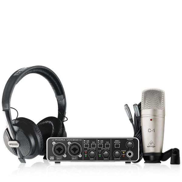 products behringer u phoria studio pro complete recording podcasting bundle a120035