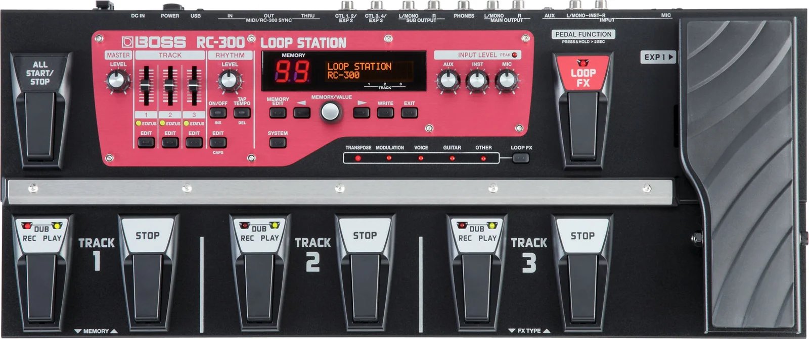 products boss rc300 loop station guitar effect with 3 track looper pedal a131592 products boss rc300 loop station guitar effect with 3 track looper pedal a131592