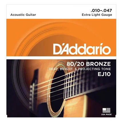 products d addario ej10 80 20 bronze extra light acoustic guitar strings a146892 products d addario ej10 80 20 bronze extra light acoustic guitar strings a146892