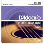 products d addario ej26 phosphor custom light acoustic guitar strings a147331